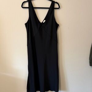 a new day Black V-Neck Midi Dress